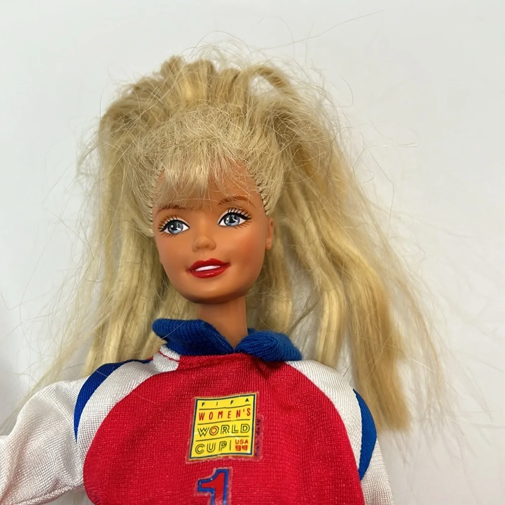 Vintage collectible Barbie FIFA Women’s World Cup soccer USA 1999 doll
